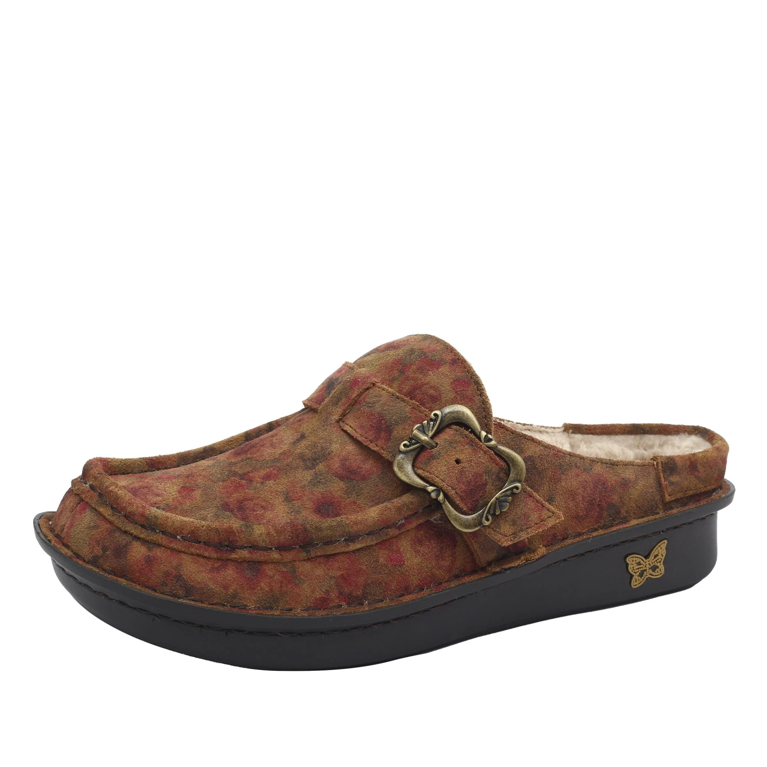 Shoes Brigid Cognac & Roses Clog 1 Shoes Brigid Cognac & Roses Clog