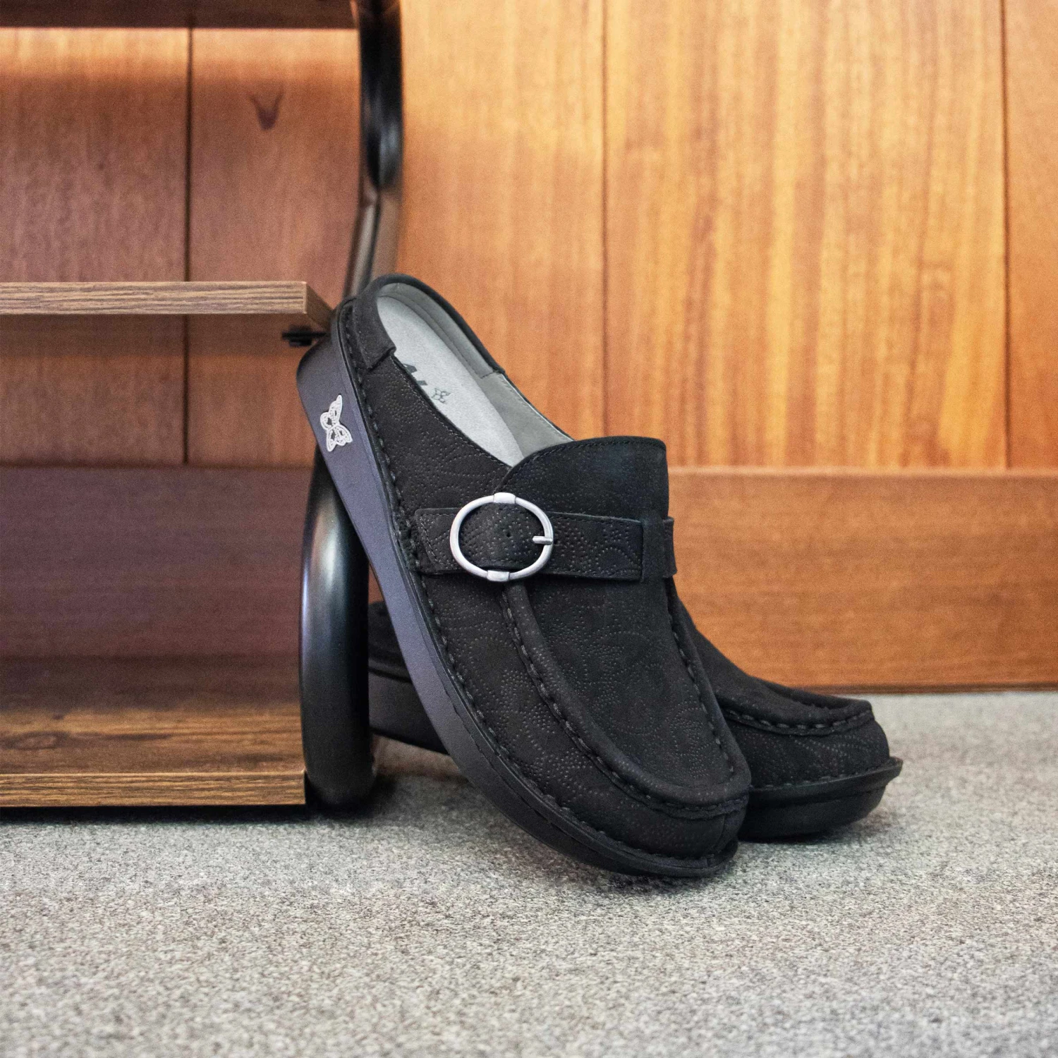 Shoes Brigid La Dee Dottie Black Clog 2 Shoes Brigid La Dee Dottie Black Clog - Image 2