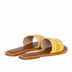 DE SIENA IBIZA BEADED YELLOW FLATS -Cheap Shoes Store DE SIENA IBIZA YELLOW SANDALS 1