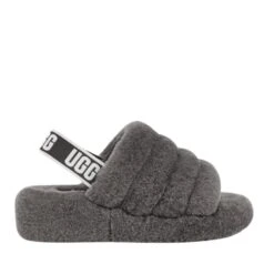 UGG FLUFF YEAH SLIDE CHARCOAL