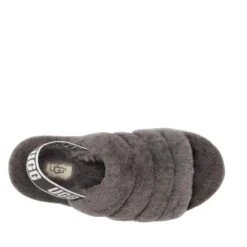 UGG FLUFF YEAH SLIDE CHARCOAL -Cheap Shoes Store FLUFFYEAH3