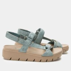 Henna Aged Denim Sandal -Cheap Shoes Store HEN 6138 S2