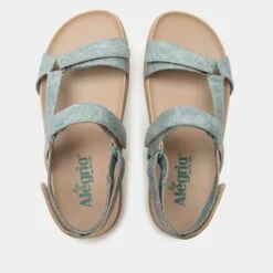 Henna Aged Denim Sandal -Cheap Shoes Store HEN 6138 S4