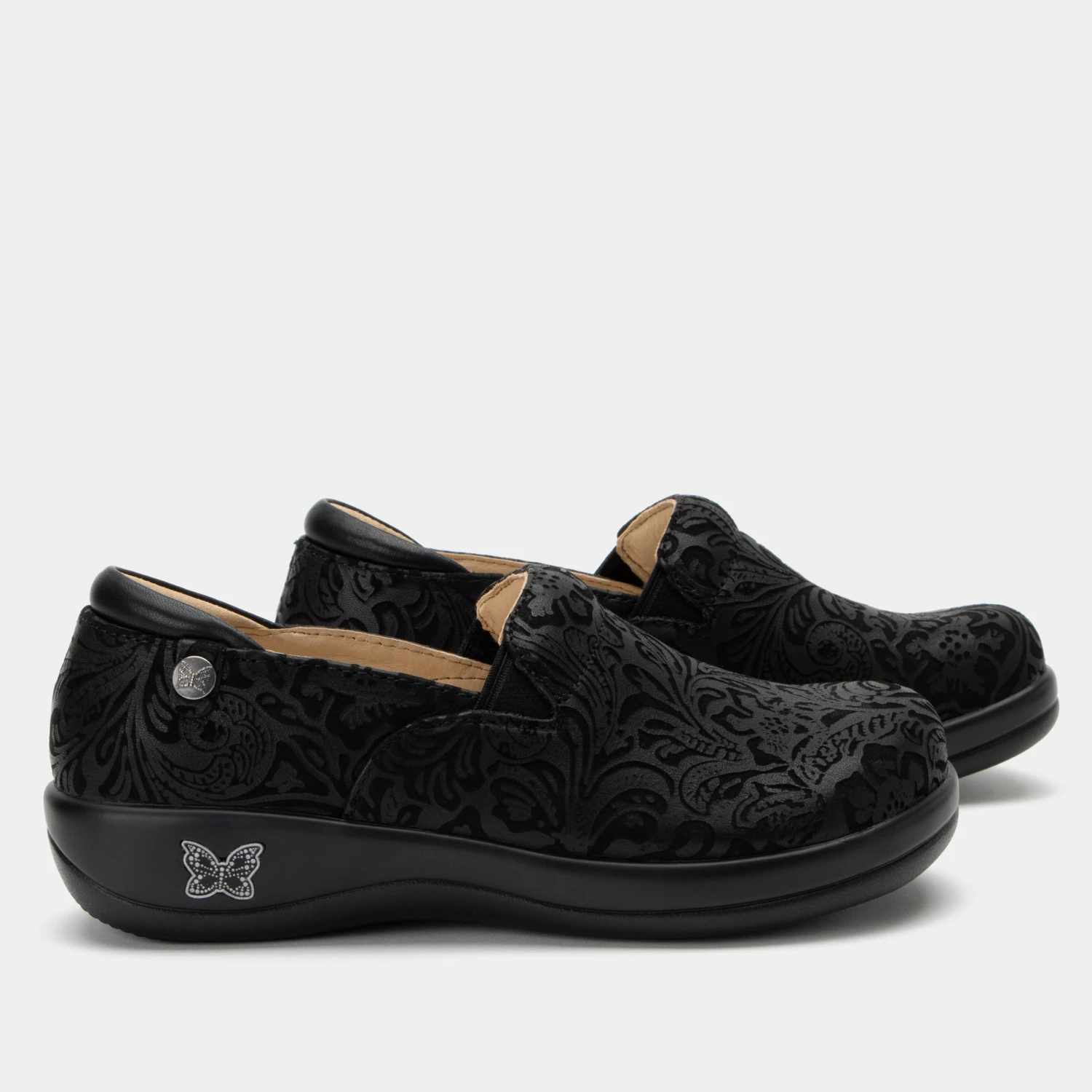 Shoes Keli Black Embossed Paisley Professional Shoe 3 Shoes Keli Black Embossed Paisley Professional Shoe - Image 3