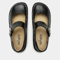 Shoes Paloma Black Embossed Rose Mary Jane -Cheap Shoes Store PAL 531 S4 6a6de6a5 940a 4012 8ec0 6f519c0553f1