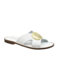 S.PIERO E37-017 WHITE FLATS -Cheap Shoes Store SPWHITESLIPPERS2