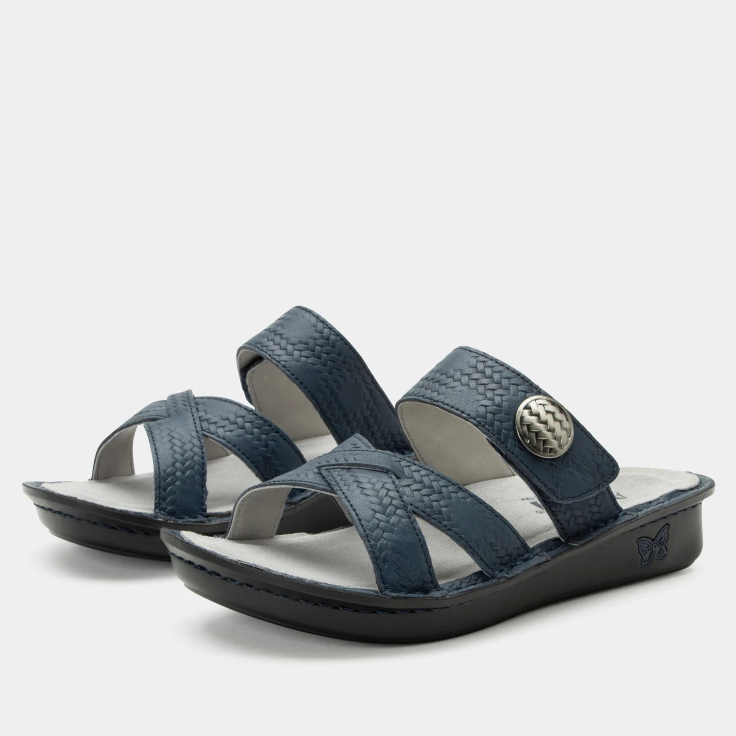 Victoriah Basketry Navy Sandal 1 Victoriah Basketry Navy Sandal