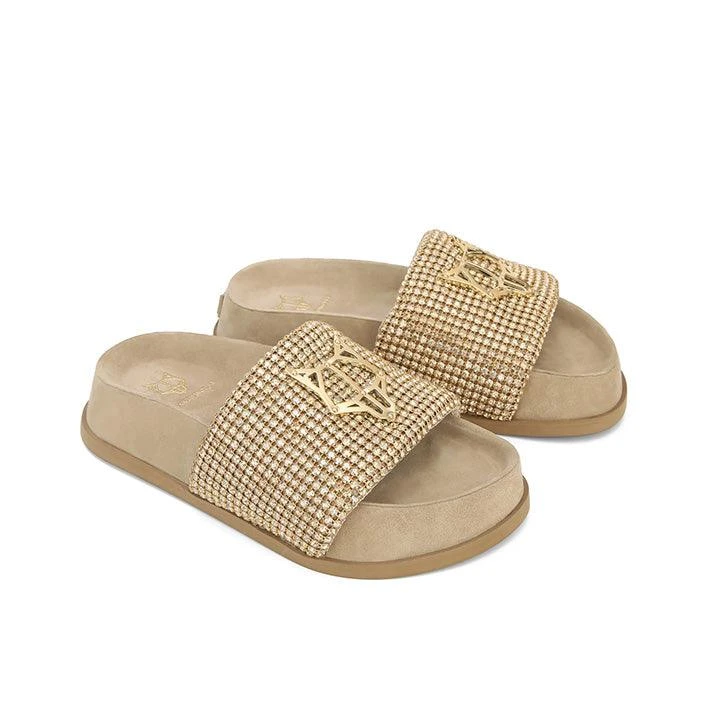 NAKED WOLFE VELMA GOLD DIAMONDS SLIPPERS 2 NAKED WOLFE VELMA GOLD DIAMONDS SLIPPERS - Image 2