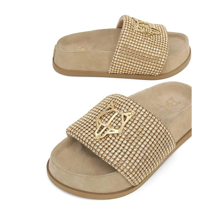 NAKED WOLFE VELMA GOLD DIAMONDS SLIPPERS 3 NAKED WOLFE VELMA GOLD DIAMONDS SLIPPERS - Image 3