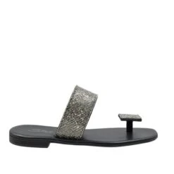 S.PIERO E34-004 BLACK SANDALS