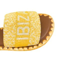 DE SIENA IBIZA BEADED YELLOW FLATS -Cheap Shoes Store ibizayellow1.2