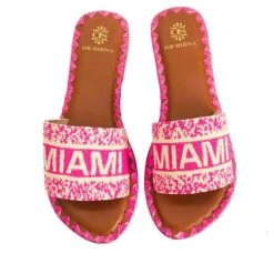 DE SIENA MIAMI BEADS PINK FLATS