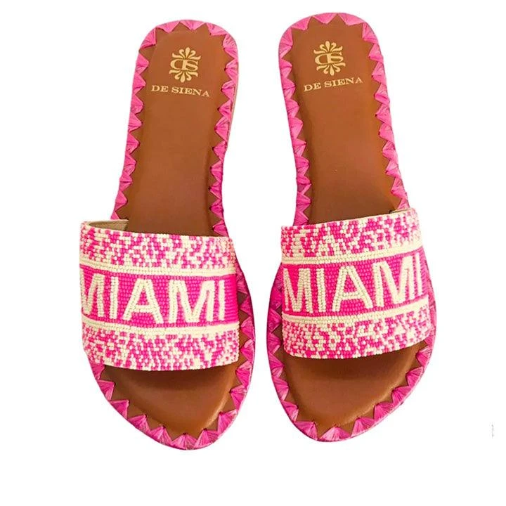 DE SIENA MIAMI BEADS PINK FLATS 1 DE SIENA MIAMI BEADS PINK FLATS