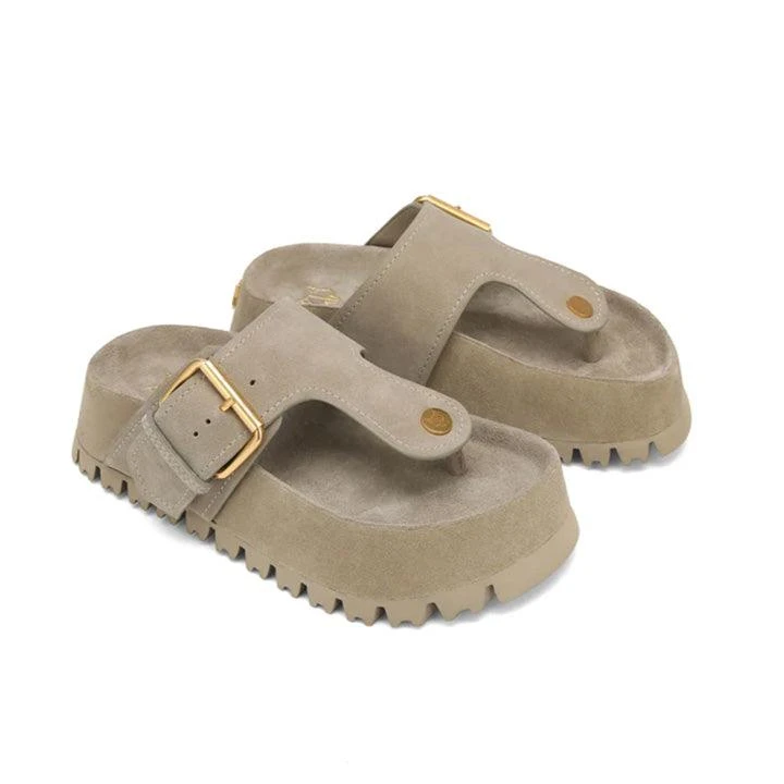 NAKED WOLFE VIXEN TAUPE SUEDE SLIPPERS 2 NAKED WOLFE VIXEN TAUPE SUEDE SLIPPERS - Image 2